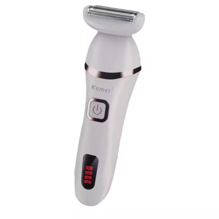 Kemei-Afeitadora eléctrica en seco y húmedo para mujer, removedor de vello Facial recargable para piel sensible, piernas, Bikini, púbico, axilas, área de vello - 1