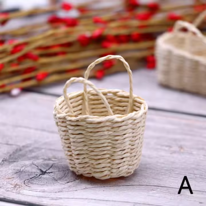 Cesta de mimbre hecha a mano para la colada, maceta para flores de jardín, mimbre, algas marinas, 2019 - 1