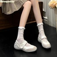 Zapatos de Ballet Informales a la Moda de Piel de Vaca Zapatos Planos de 3Cm/6Cm que Mejoran la Altura para Mujer Novedad de Verano 2025 Zapatos Mary Jane Blancos/Plateados - details 6