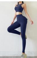 Mallas deportivas elásticas de cintura alta para mujer, pantalones ajustados de Color sólido para entrenamiento, venta al por mayor, para correr, gimnasio, Fitness, Yoga - details 44