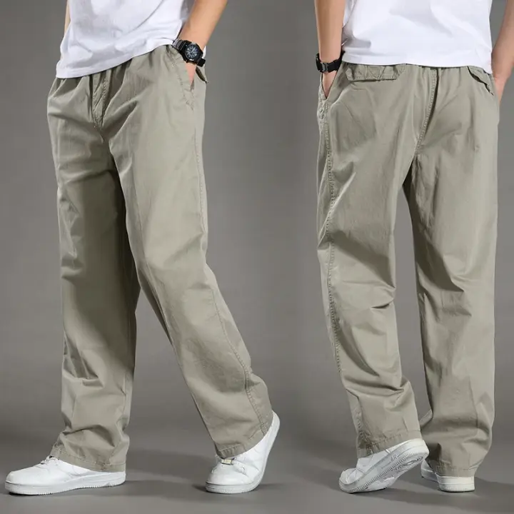 Pantalones cargo para hombre, ropa de trabajo de algodón para primavera y verano - 1