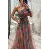 Vestido Elegante de Malla Multifuncional para Mujer Estilo Descubierto con Hombros - details 4