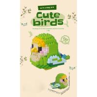 Bloques de construcción de microtaladro para niños, juguete creativo de dibujos animados de pájaro, loro, Gorrión, de partículas pequeñas, para montar, 250 piezas - details 2