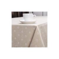 Rectangular Tablecloth Daisy Pattern, Linen Cotton Fabric with Collar Edge, Textile for Home and Hotel, Available in 2 Sizes - details 1