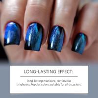 Esmalte de Uñas Azul Negro Duración Larga, Secado Rápido, Suave al Agua Arte de Uñas de Belleza - details 8