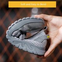 Transpirables para verano, zapatillas antipinchazos, puntera de plástico, zapatos de seguridad para electricistas con aislamiento de 6kV - details 4