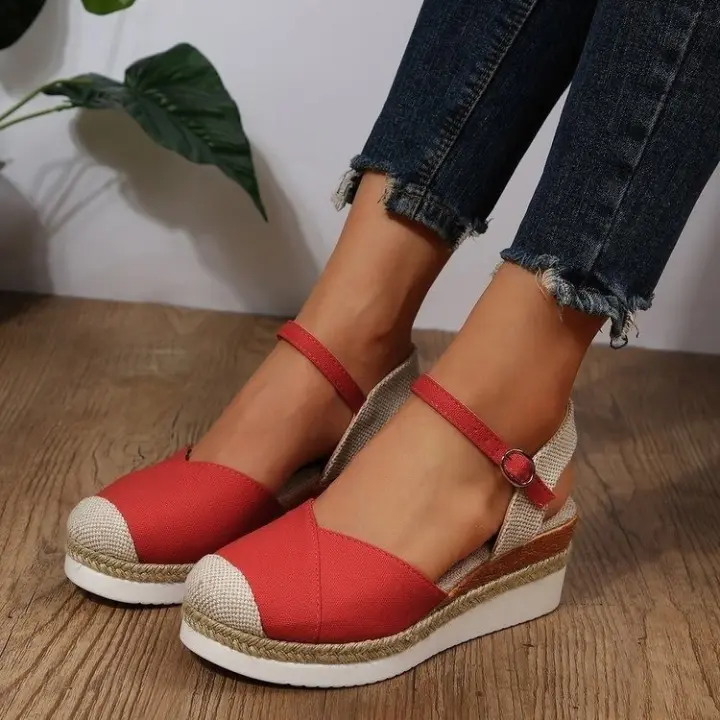Sandalias de mujer con cuña y tacón alto verano Atos - 1