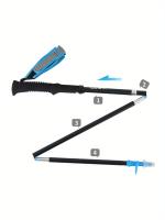 Polo De Trekking Telescópico, Polo De Aluminio 7075 Con Mango De Corcho, Cuatro Secciones, 1 unidad - details 0