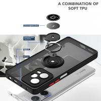 KEYSION-funda mate para Redmi Note 12 Pro + 5G, silicona transparente + soporte de anillo de PC, funda de teléfono a prueba de golpes para Xiaomi POCO X5 Pro 5G - details 5