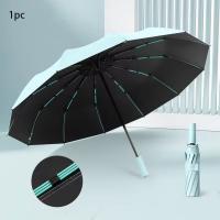 Paraguas automático grande de 60 huesos de Color sólido, plegable, de gran formato, para exteriores, protección UV, paraguas automático - details 2
