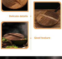 Tapa De Wok De Madera 32CM Redonda Natural Cubierta De Olla Para Cocina Accesorios De Cocina Ecológicos Y Duraderos - details 3