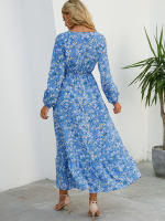 Vestido largo playero de verano para mujer, casual, elegante, de manga larga y corte en A. - details 22