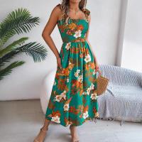 Falda Larga de Playa Cinturón de Tira de Flor de Primavera-Verano Cintura Ajustable Suspender - details 4