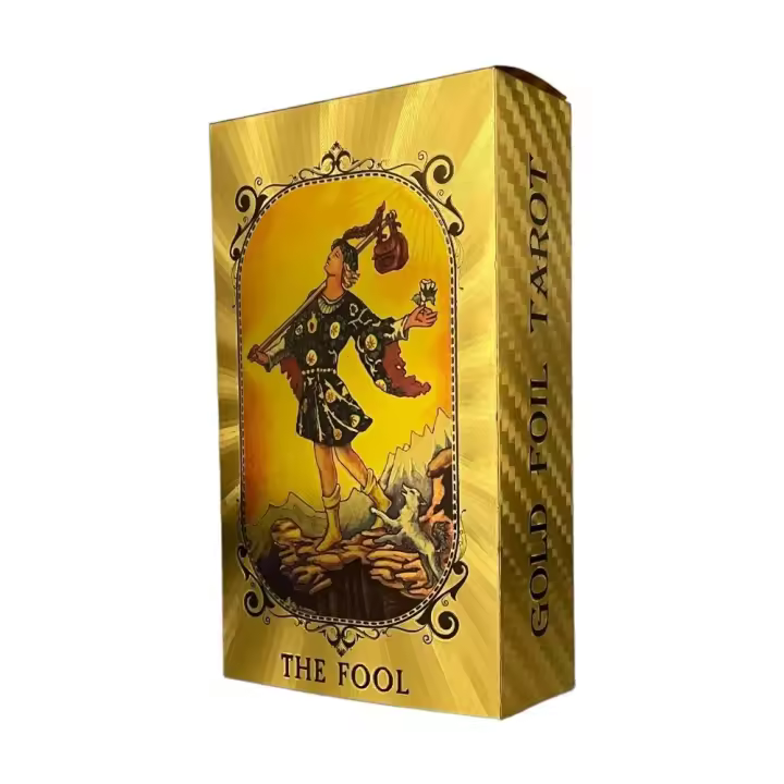 Tarjetas de Tarot de Oro Juego de Mesa Clásico Catan Impulso de Divinación Impermeable - 1