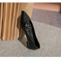 Zapatos de trabajo de suela blanda plana, nuevos zapatos individuales puntiagudos en verano de 2025, cuero suave, parte superior profesional cómoda, zapatos de prueba - details 12