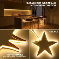 Cinta de Luz LED COB 12V 24V 8MM PCB con Conector DC Ajustable Luz Lineal de Alta Densidad para Decoración de Habitación Marca XUNATA - details 5