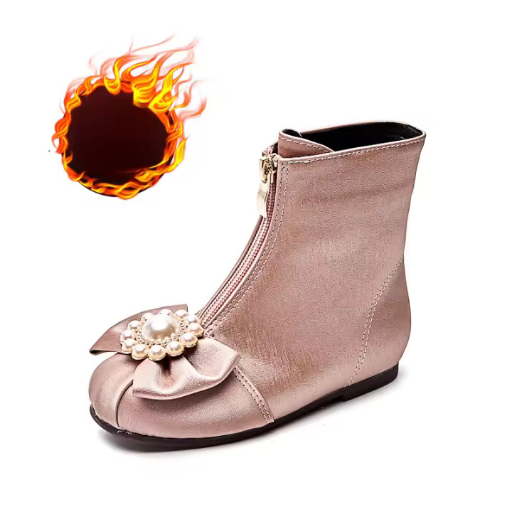 Nuevo terciopelo dos zapatos de algodón botas de bebé para niños vestido niña princesa botas - 1