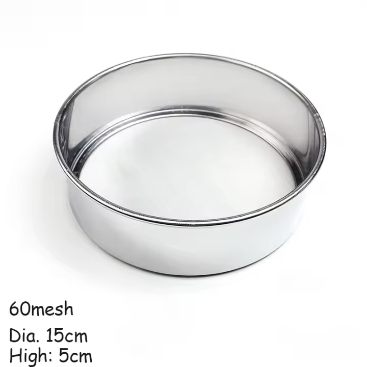 Tamiz de harina de malla fina para cocina, tamiz redondo profesional de acero inoxidable, lo mejor para la cocina, té para hornear - 1