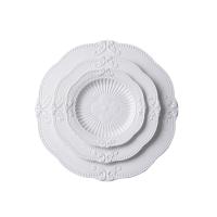 Juego de Platos de Carga de Porcelana Blanca Empresada 3pcs 6+8+10 pulgadas - details 14