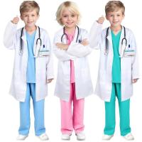 Bata quirúrgica para niños, experimento científico, bata blanca médica, disfraz de enfermera para juego de rol de pequeño médico - details 0