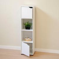 Estantería de Madera, Librería con Puerta y Compartimentos Abiertos, Mueble almacenaje, Organizador,en Color Natural de 119x29x59 cm para Estudio,Dormitorio,Salón, Oficina y Biblioteca - details 11