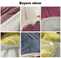Manta cálida de invierno para sofá cama, funda de lana gruesa de Color sólido para dormitorio, sala de estar, adultos y niños - details 0