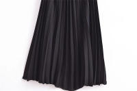 Vestido largo plisado sin mangas, elegante para fiesta y oficina, otoño 2025 - details 3
