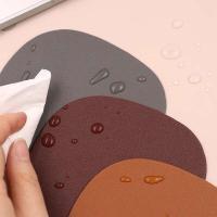 Juego de posavasos personales y sintéticos, mantel redondo de cuero para mesa de comedor, mantel de café aislado lavable resistente al calor - details 2