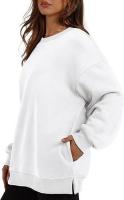 Sudadera holgada de manga larga con cuello redondo para mujer - details 11