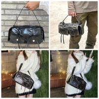 Bolso de Hombro de Cuero PU con Remaches de Lujo Diseño Distintivo de Moto y Biker para Mujeres - details 0