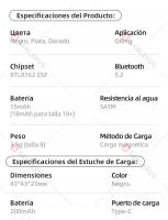 Anillo inteligente SANLEPUS con monitoreo de salud 24 horas al día, 7 días a la semana: frecuencia cardíaca, sueño, oxígeno en sangre y temperatura corporal |   Batería de 7 días |   Resistencia al agua hasta 5 ATM - details 14