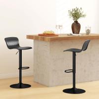 2 Taburetes Altos de Cocina Sillas Altas de Cocina Giratorias con Respaldo y Altura Ajustable Carga 120 kg para Bar Salón - details 5