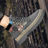Nuevos Zapatos Martin Personalizados Suela Gruesa de Paja Diseño de Dibujos Animados de Osito - details 2
