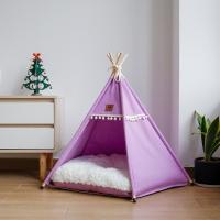 Caseta para mascotas con cojín grueso, tienda de campaña tipo tipi para gatos, lavable, cojín grueso, cama para perros, colchón suave, tienda de campaña plegable para mascotas, uso en interiores. - details 6