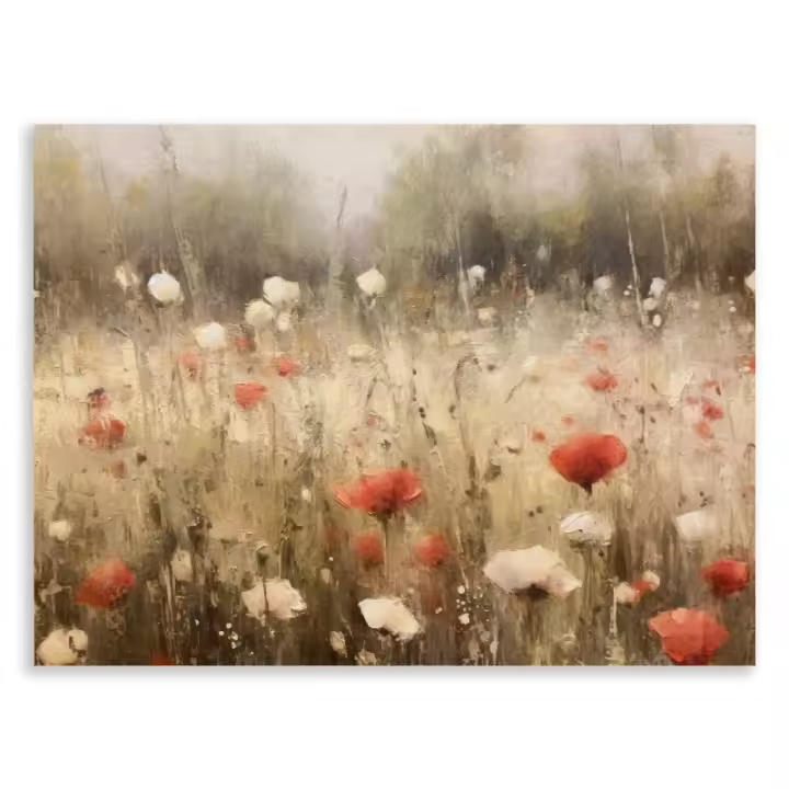 Póster de Paisaje Francés Vintage Arte Rústico en Lienzo para Decoración de Sala - 1
