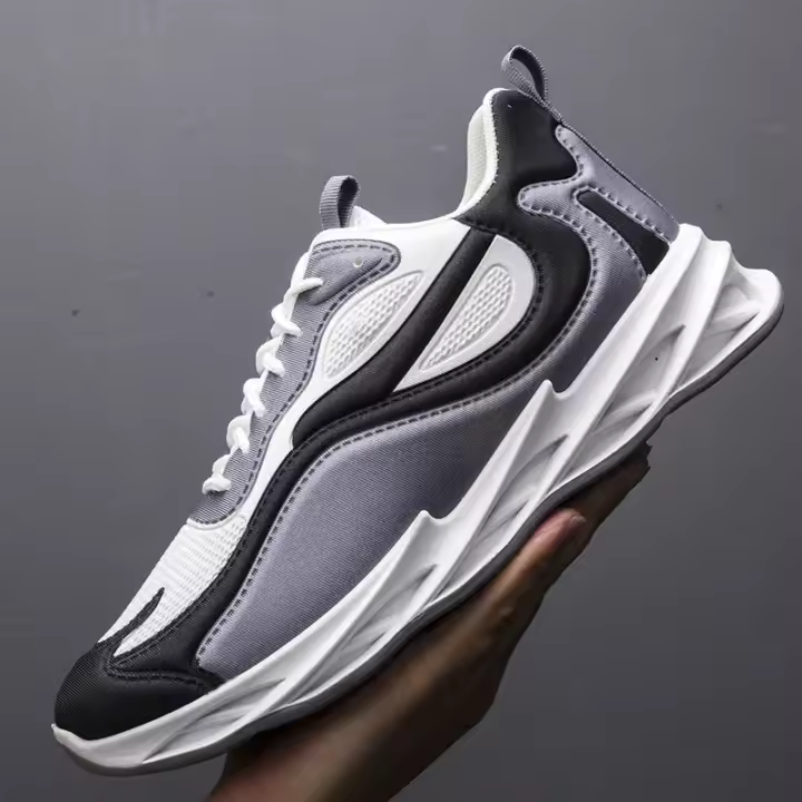 Zapatos informales transpirables de suela gruesa para hombre, calzado deportivo de moda, versión coreana, verano, 2024 - 1