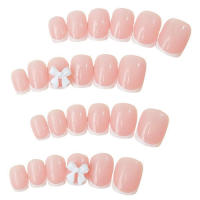 24 Uds., salón de belleza Artificial de larga duración, manicura artística, uñas elegantes y a presión para mujeres - details 6