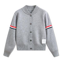 Cuello redondo para mujer, uniforme de béisbol de viento, mangas largas, cinta de Color a rayas, otoño e invierno, nuevo estilo - details 0
