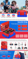 Bolsa de almacenamiento grande para Nintendo Switch, estuche protector de transporte de viaje para consola OLED Pro, accesorios para Switch - details 14