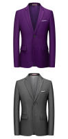 Chaqueta de traje blanca informal ajustada para hombre, blazer clásico de negocios, flujo de Color puro, alta calidad, talla grande - details 24