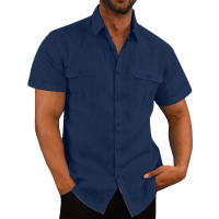 Blusa de algodón con bolsillo para hombre, camiseta informal de manga corta con cuello Henley, color negro, blanco, azul y gris, talla grande 5xl, 4xl, 3XL, 2XL - details 6