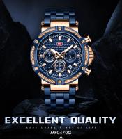 Reloj informal de negocios de lujo para hombre, reloj de pulsera de cuarzo resistente al agua, cronógrafo luminoso de acero inoxidable a la moda para el trabajo - details 0