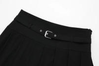 TRAFZA-minifaldas de cintura alta para mujer, faldas de Color liso con decoración de cinturón, estilo Sweetwear, 2023 - details 3