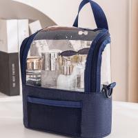 Bolsa de hombro para brochas de maquillaje profesional, contenedor de cosméticos de tela Oxford ligera, bolsa de almacenamiento de cosméticos transparente impermeable - details 11