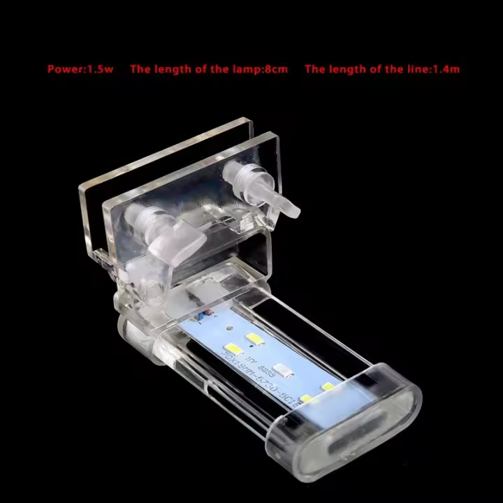 Luz LED de abrazadera para acuario, iluminación blanca y azul de alto brillo, ahorro de energía, lámpara pequeña Simple para Nano peceras - 1