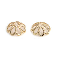 50 Uds. De cuentas redondas de latón de Color dorado de 18K, tapas de hojas de árbol y flores, suministros para hacer cuentas de joyería, accesorios Diy - details 53