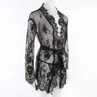 Ropa de dormir erótica transparente con cuello en V, lencería para mujer, Babydoll, disfraz de Tanga, bata tipo kimono, ropa de dormir de encaje, vestido Sexy - details 4