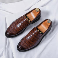 Zapatos Lefu para hombre, calzado sencillo y versátil con relieve sonriente, moda británica de negocios, talla grande - details 23