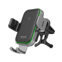 Cargador de Coche Inalámbrico Qi de 15W con Adaptador Carga Rápida Soporte Móvil para Coche - details 0