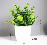 Bonsái Artificial Planta Verde Falsa de Eucalyptus en Maceta para Decoración de Hogar Interior y Exterior - details 3